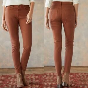 New AG Adriano Goldschmied Farrah Ankle High Rise Skinny Stretch Sateen Pants 28